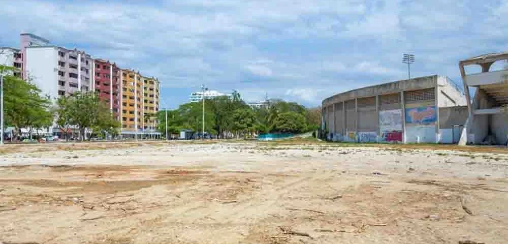 Limpieza de ESSMAR en estadio Eduardo Santos