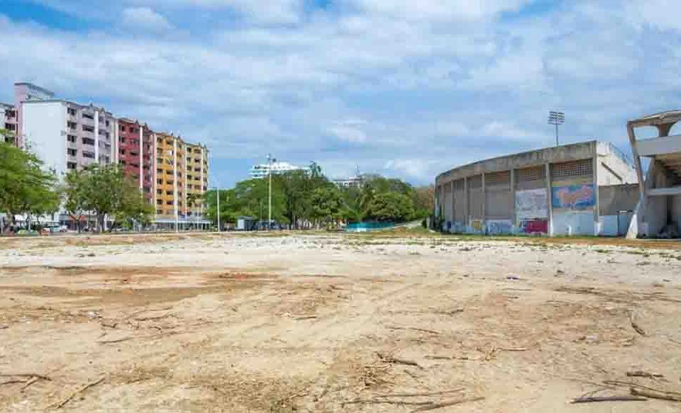 Limpieza de ESSMAR en estadio Eduardo Santos