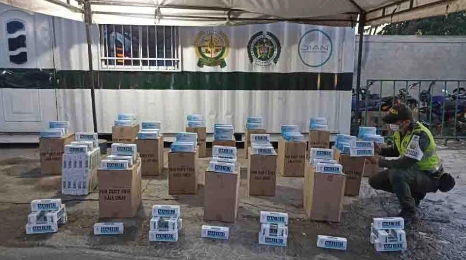 mercancía aprehendida en Santa Marta