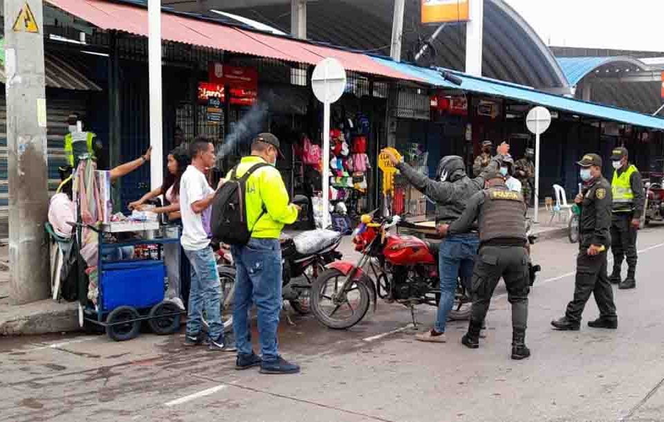 seguridad en el Mercado Público Santa Marta