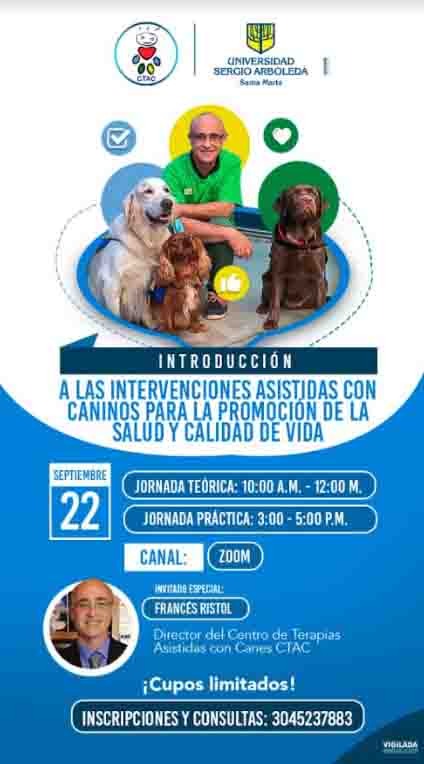 taller sobre intervenciones asistidas con caninos