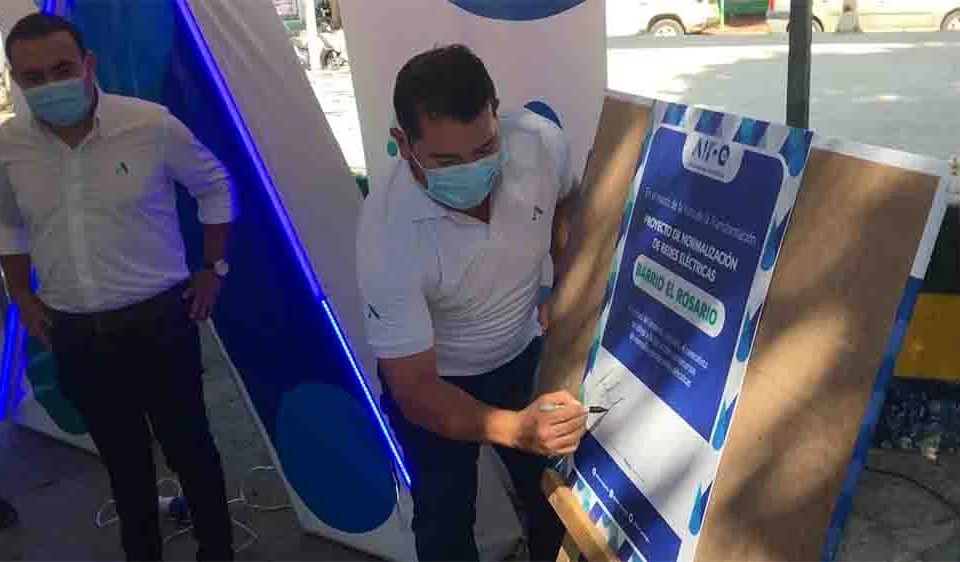 Air-e Inicio de obras barrio El Rosario, Gaira