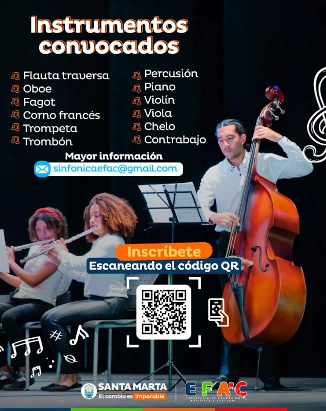 convocatoria de audiciones para la Sinfónica Juvenil Distrital_