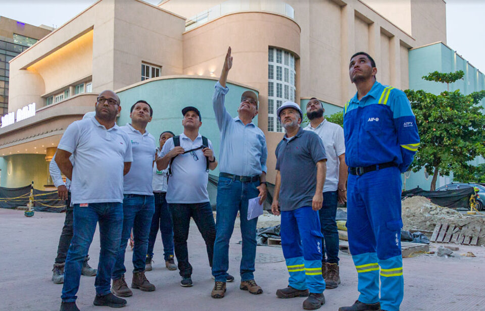 El SETP y Air-e verificaron proceso de soterrado de redes en obra de la carrera 5ta