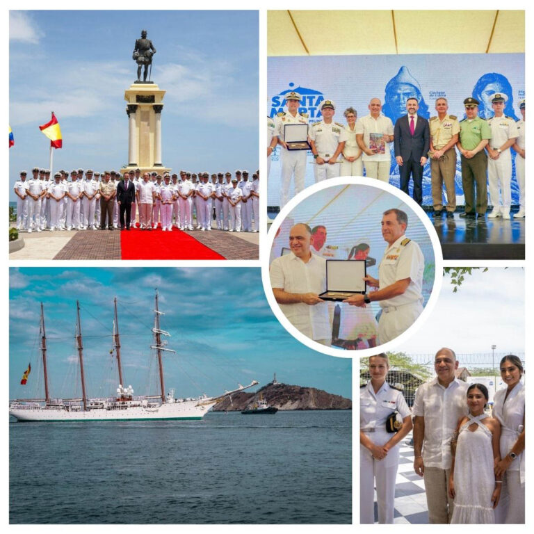 Alcalde Pinedo entregó las llaves de Santa Marta al capitán del buque ‘Juan Sebastián de Elcano’