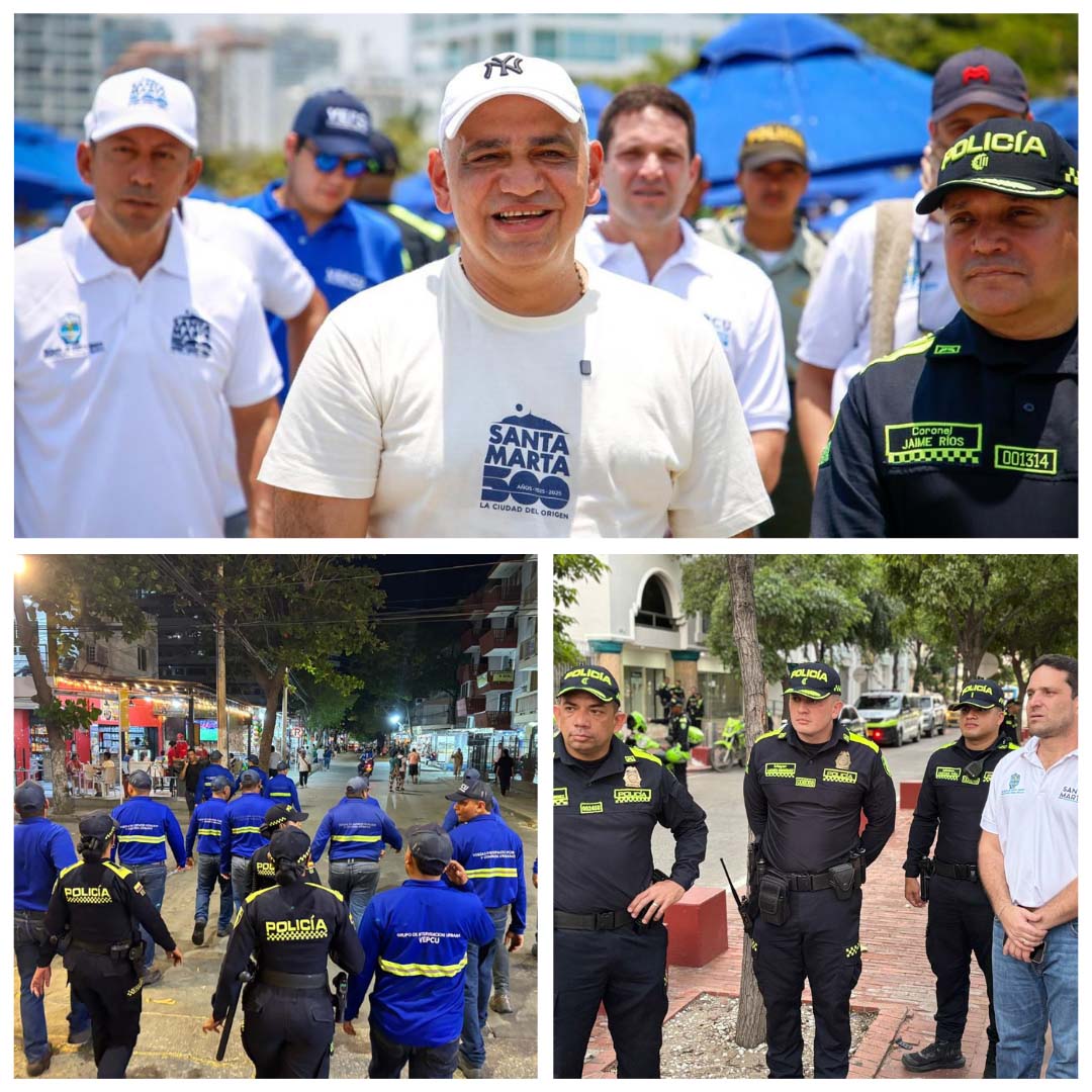 Santa Marta prioriza vigilancia de espacio público en sectores turísticos en puente festivo