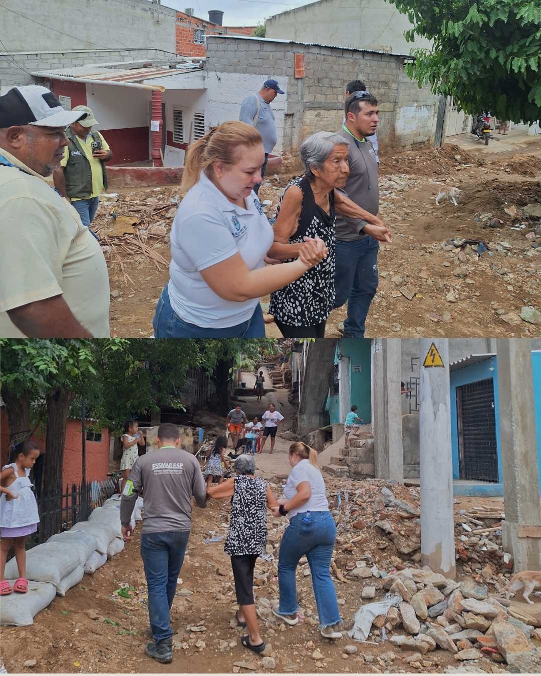 DADSA y otras entidades atienden barrios golpeados por las lluvias bajo directriz del alcalde Pinedo