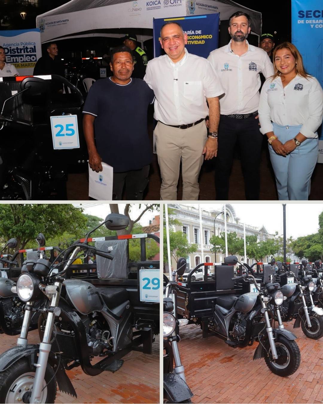 Alcaldía de Carlos Pinedo le cumplió a pescadores con entrega de motocarros