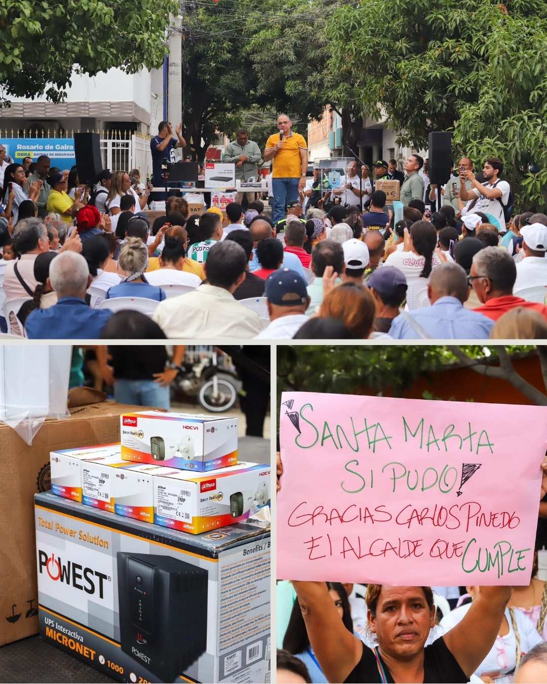 ¡Carlos Pinedo le cumple a Gaira! Se inicia nueva etapa de seguridad con 47 cámaras comunitarias