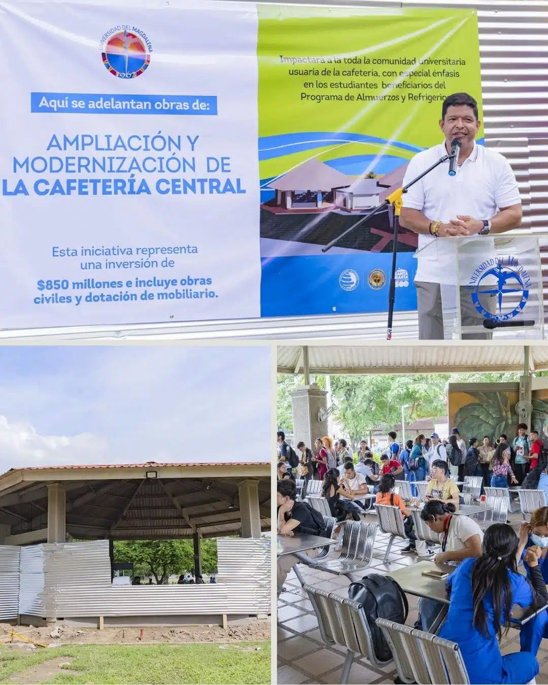 UNIMAGDALENA inicia obras para ampliar y modernizar su cafetería central