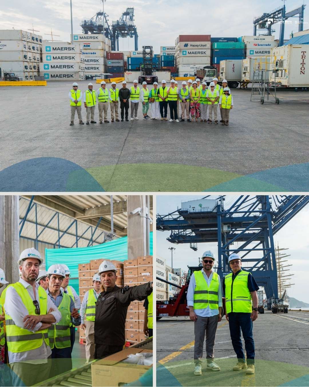 Viceprimer ministro de bélgica Maxime Prévot visita el Puerto de Santa Marta