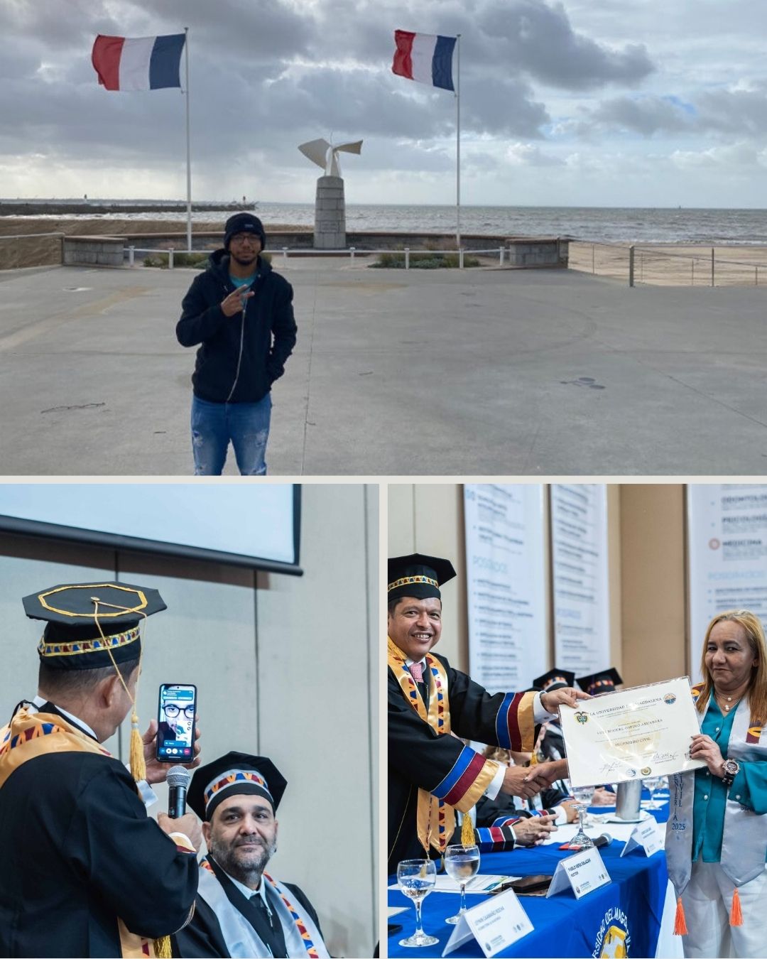 Desde Francia, donde adelanta doble titulación, celebró su grado en UNIMAGDALENA