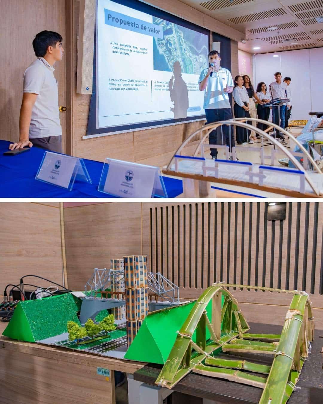 Estudiantes de UNIMAGDALENA fabrican puentes peatonales con un enfoque innovador y sostenible