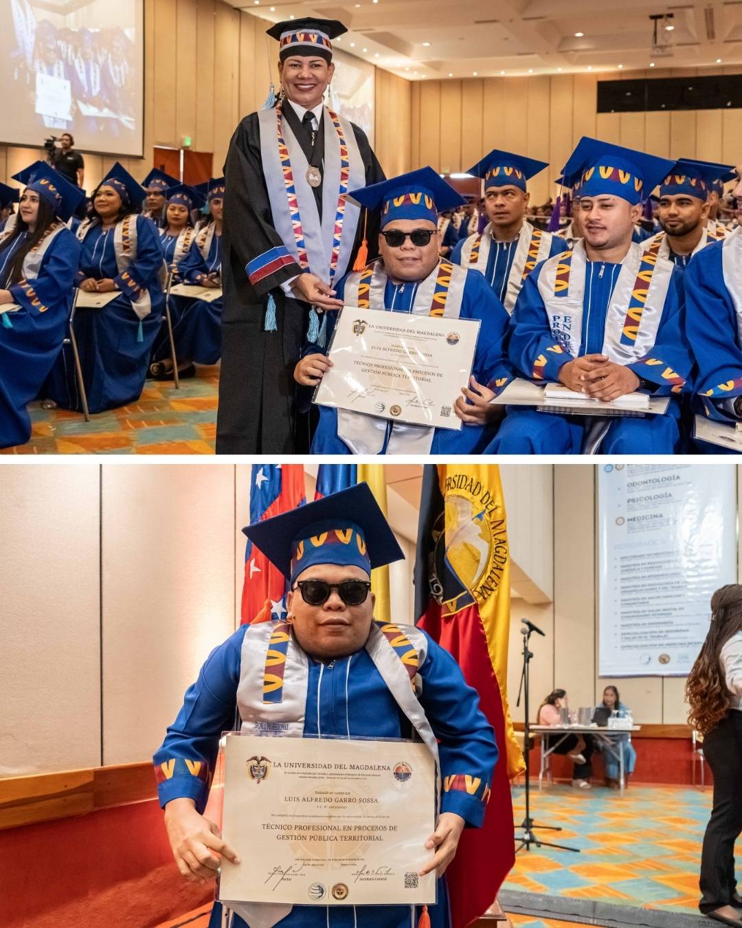 Luis Alfredo Garro Sosa sin barreras para graduarse en UNIMAGDALENA