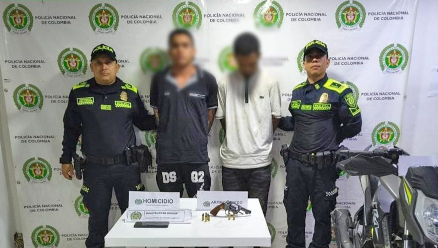 Dos capturados por homicidio trasoportuna acción policial en Fundación