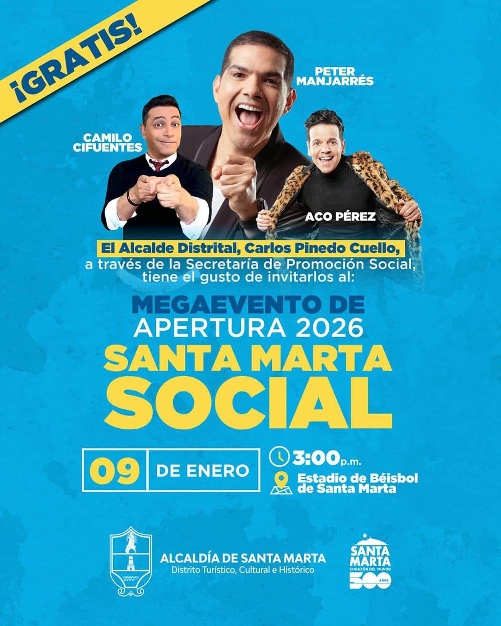 La ciudad se prepara para vivir el evento social más grande de su historia Llega Santa Marta Social