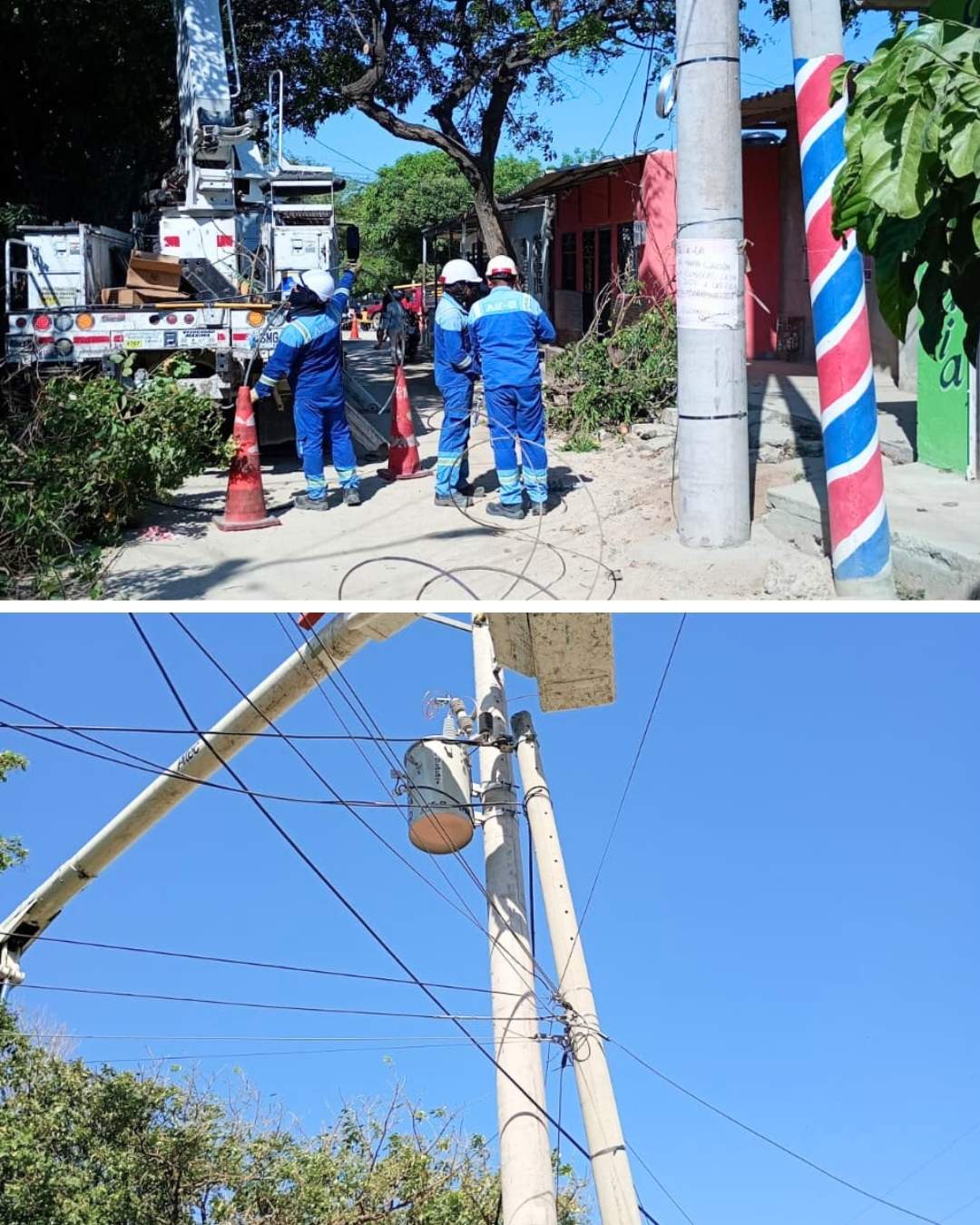 Air-e Intervenida le cumplió a la comunidad del barrio María Cecilia en Santa Marta