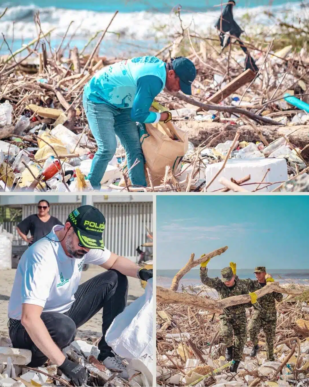 En dos días, Alcaldía de Santa Marta ha retirado 280 metros cúbicos de residuos en la playa Los Cocos