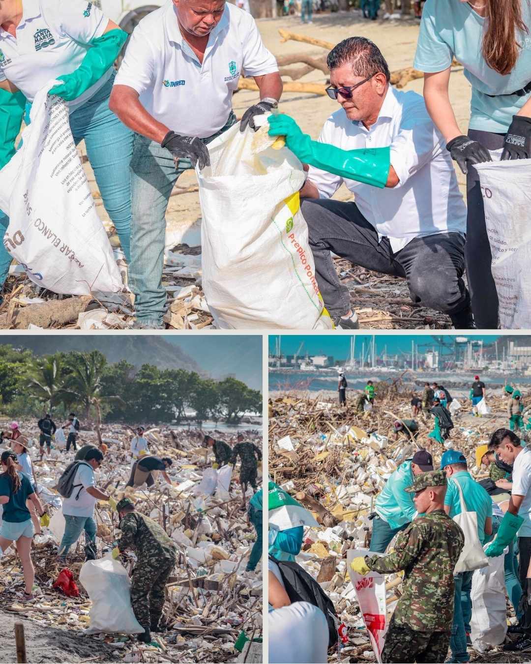 INRED se une a la recuperación ambiental de Santa Marta tras el frente frío que afectó las playas