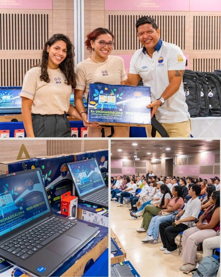 UNIMAGDALENA fortalece el liderazgo estudiantil con la entrega de 103 computadores portátiles