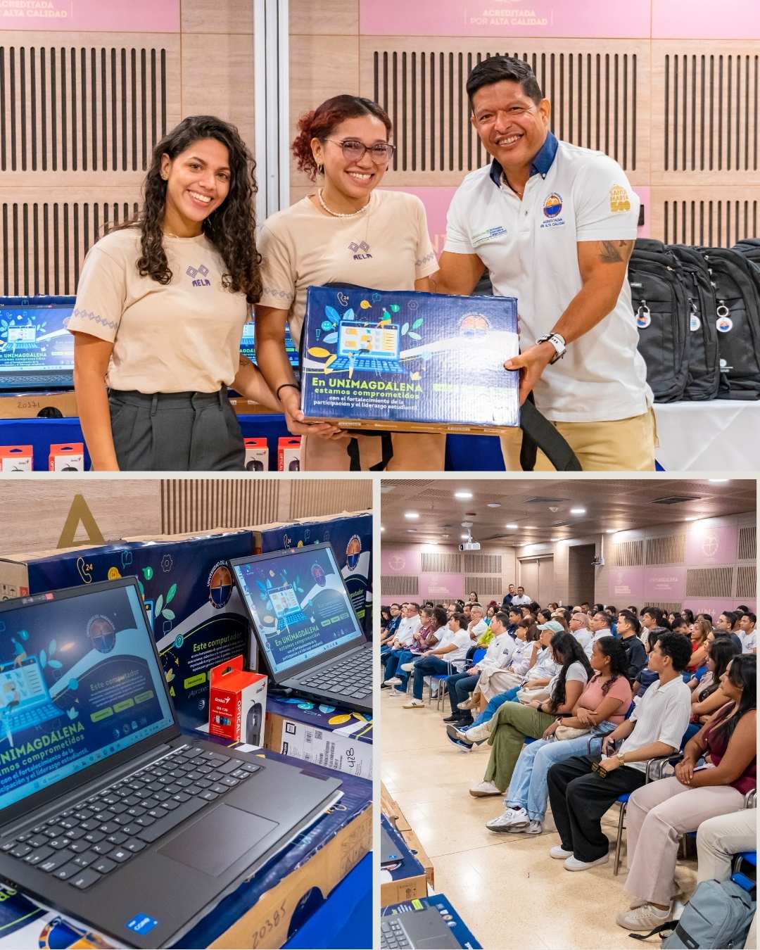 UNIMAGDALENA fortalece el liderazgo estudiantil con la entrega de 103 computadores portátiles