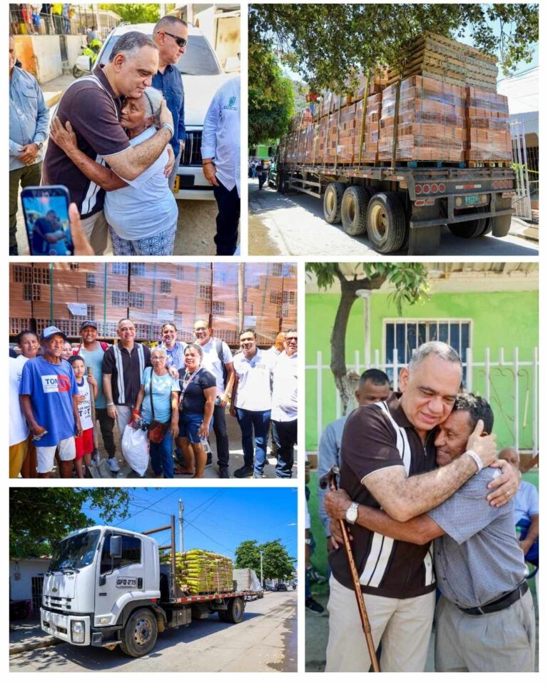 Alcalde Carlos Pinedo entregó materiales de construcción a 25 familias de Vista al Mar