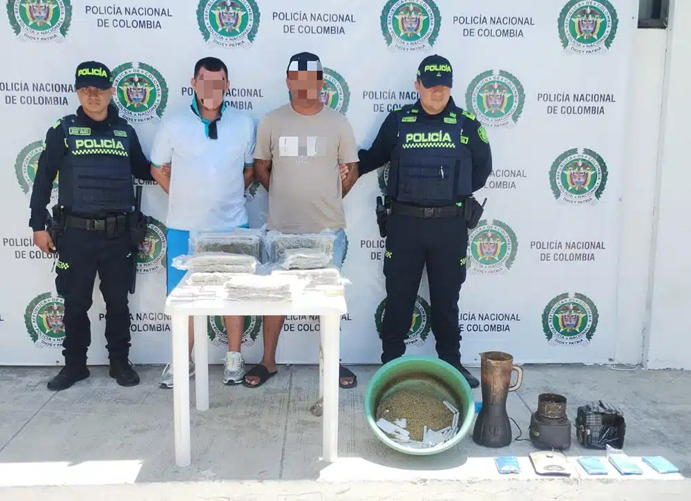 Capturados por tráfico de estupefacientes en Santa Marta