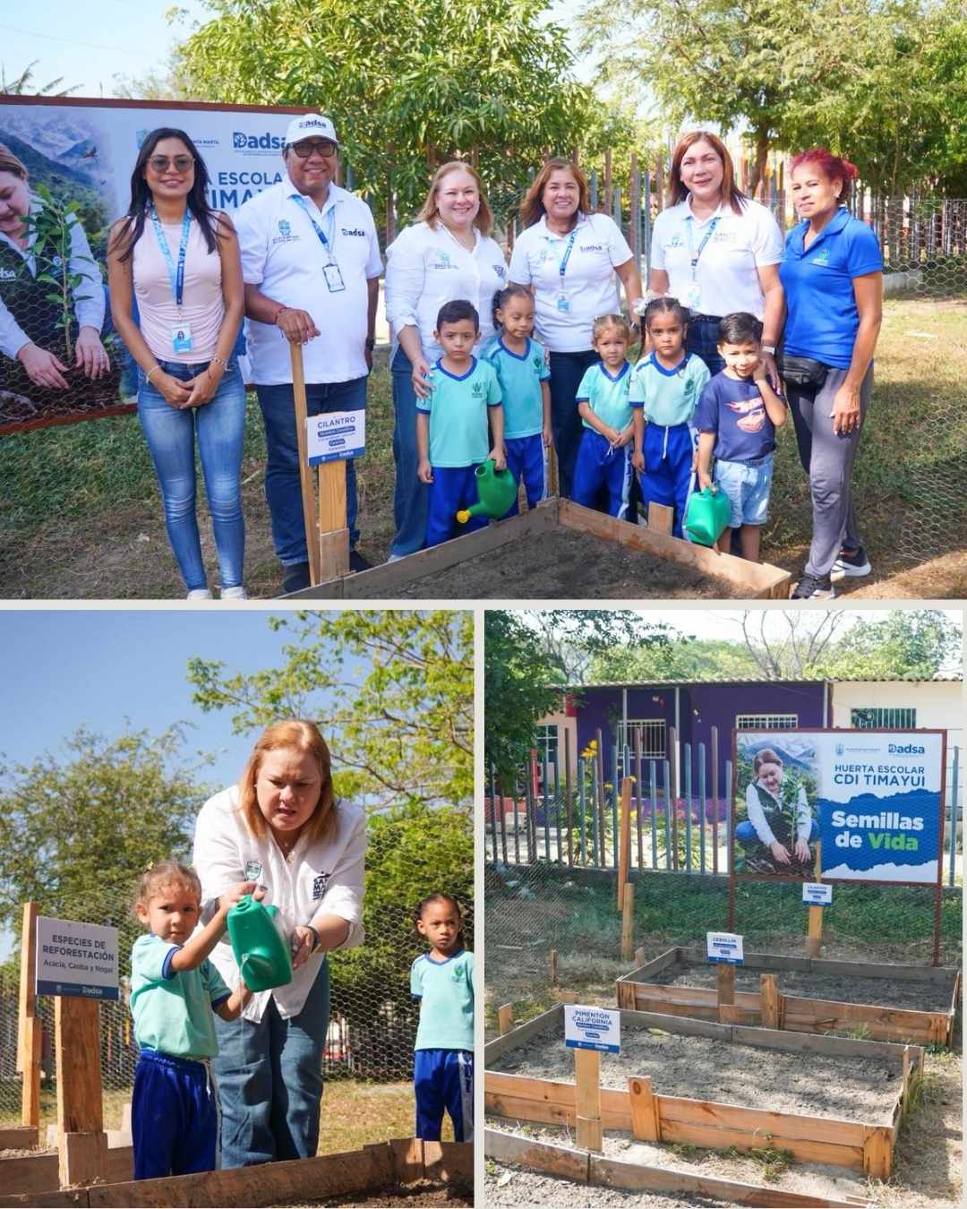 Dadsa impulsa la sostenibilidad con huerta escolar en el CDI de Timayuí