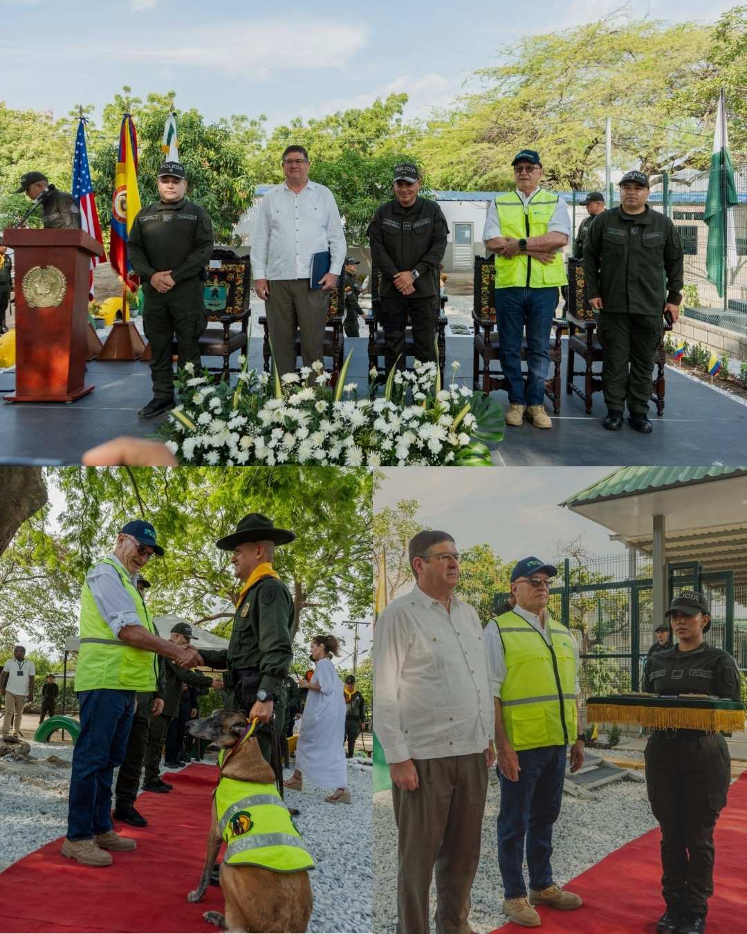 Policía Nacional antinarcóticos entrega reconocimiento al presidente del Puerto de Santa Marta
