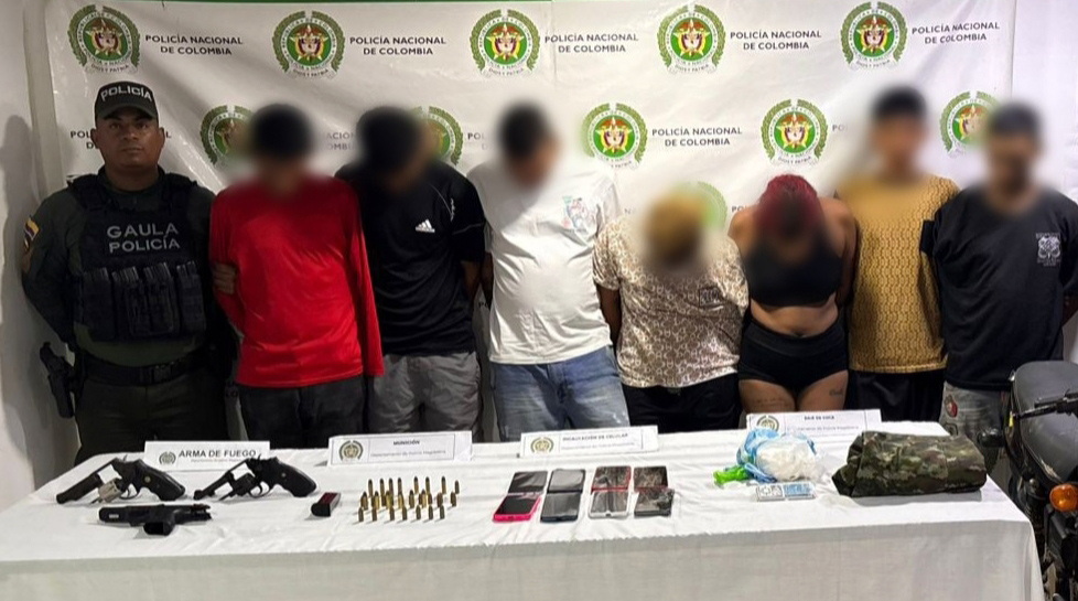 Capturados siete integrantes de “Los Pachenca”, entre ellos alias “Elkin”