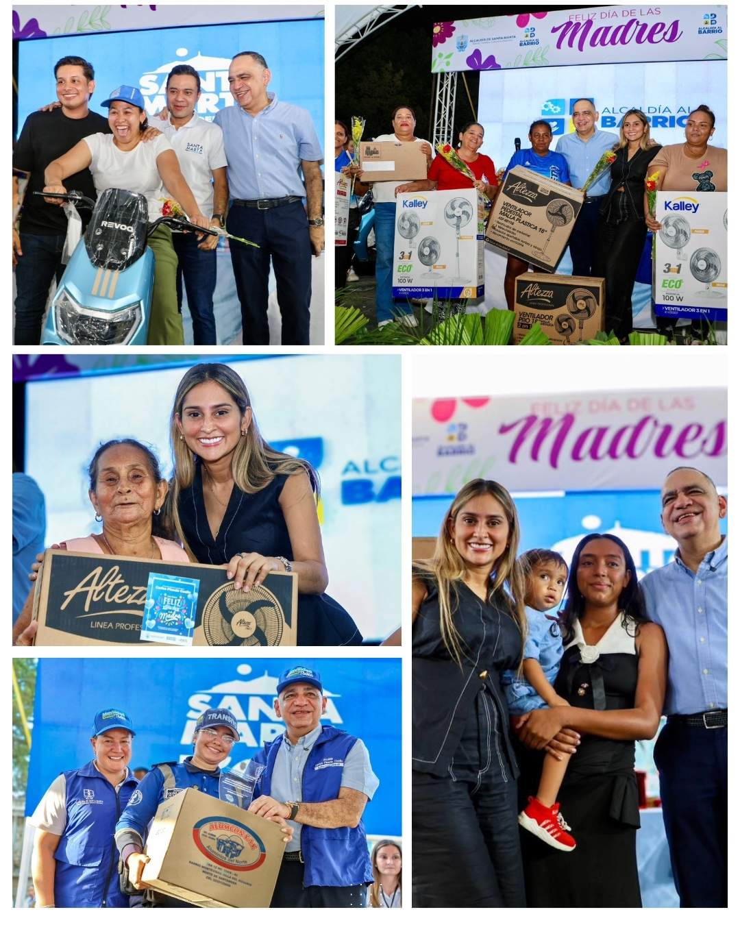 ¡Carlos Pinedo homenajeó a las madres! Más de 1.000 mujeres recibieron atención y regalos entre moto, neveras, lavadoras, computadores, abanicos y 200 mercados