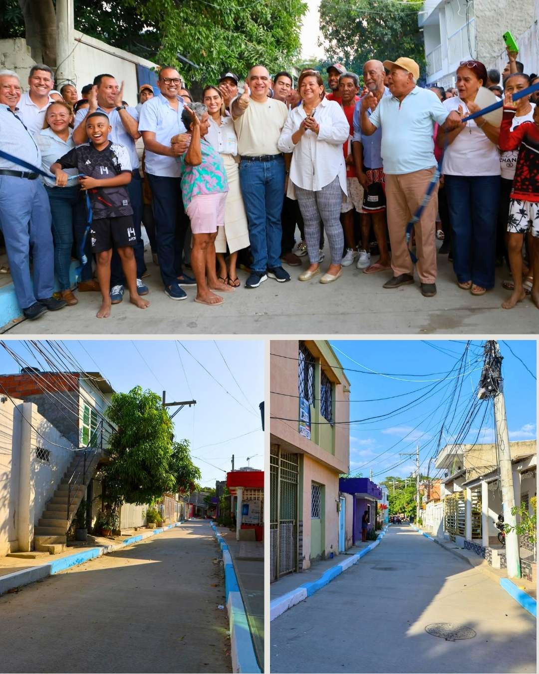 Alcalde Carlos Pinedo entrega 382 metros de pavimento rígido en Gaira