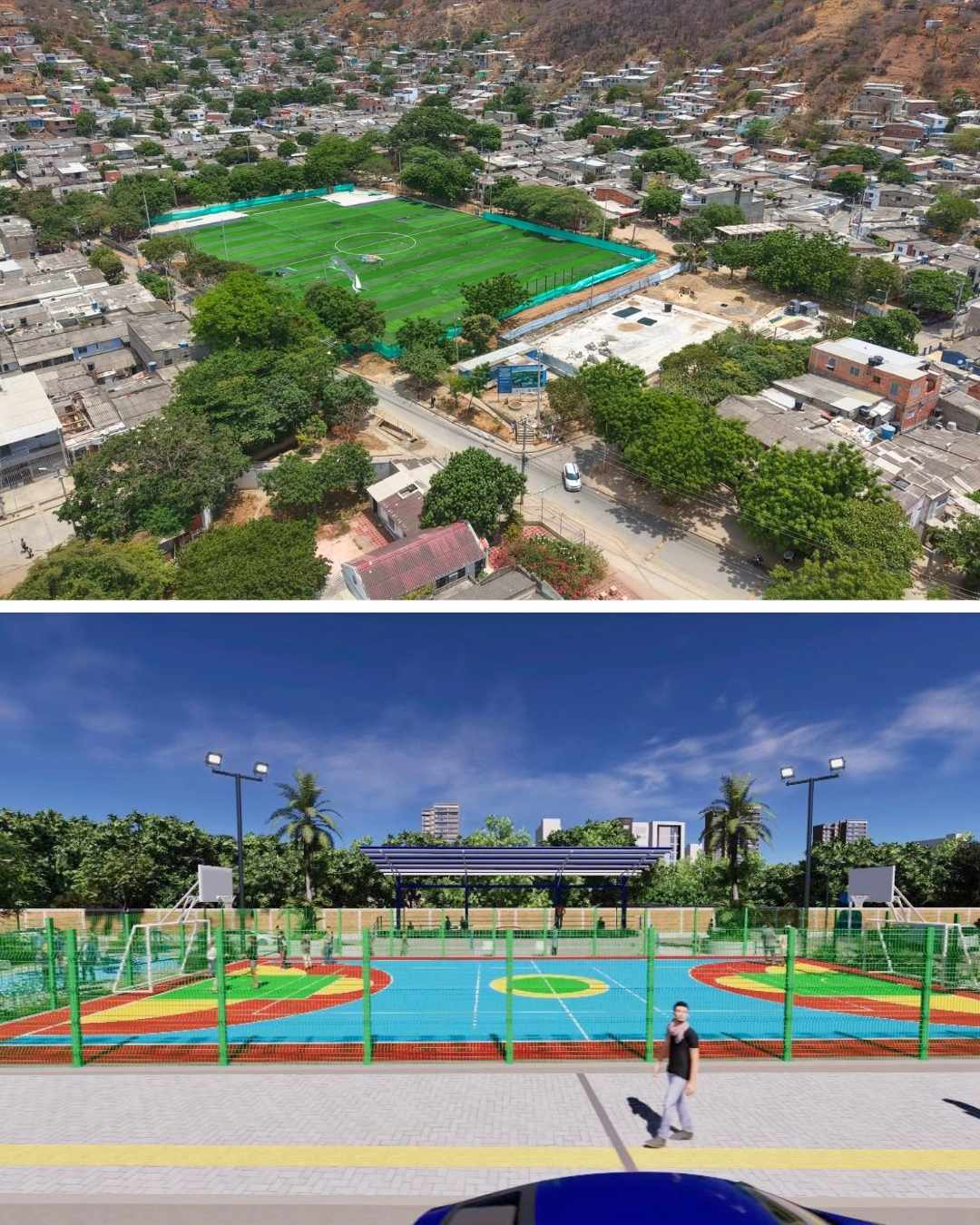 Alcalde Pinedo transforma el deporte con 5 escenarios recreo-deportivos