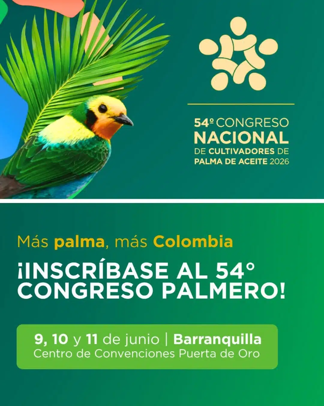 Congreso Nacional de Palma de Aceite 2026 tendrá a Barranquilla como ciudad anfitriona