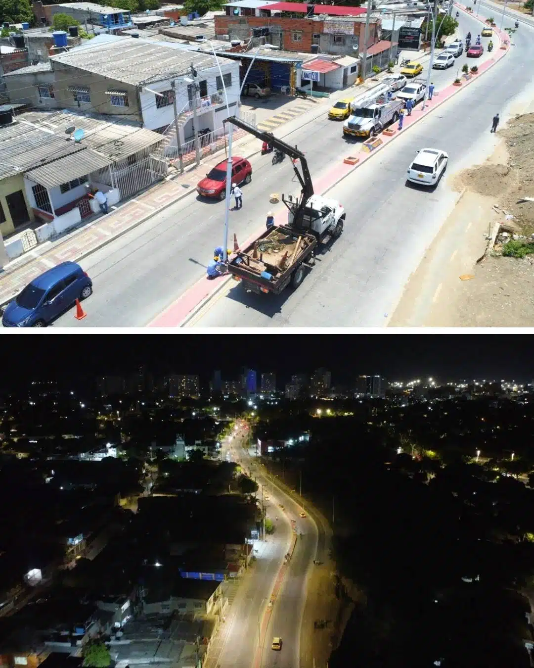 Gobierno de Carlos Pinedo iluminó y adecuó el corredor vial de la calle 30