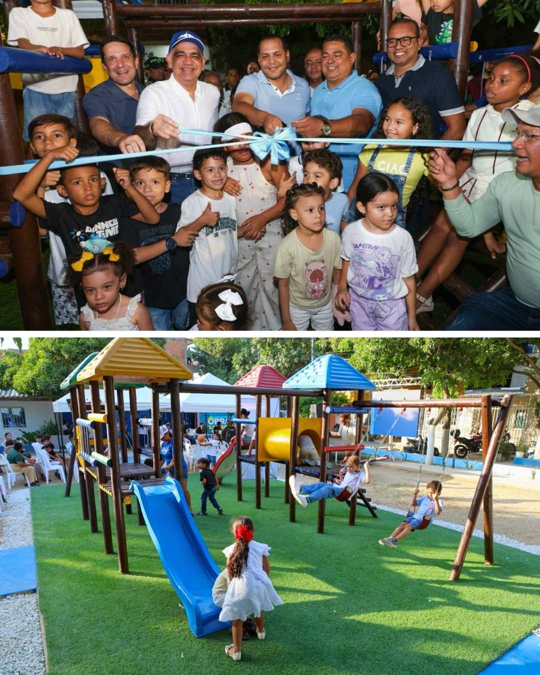 Alcalde Carlos Pinedo Cuello entregó parque infantil en el Líbano 2000
