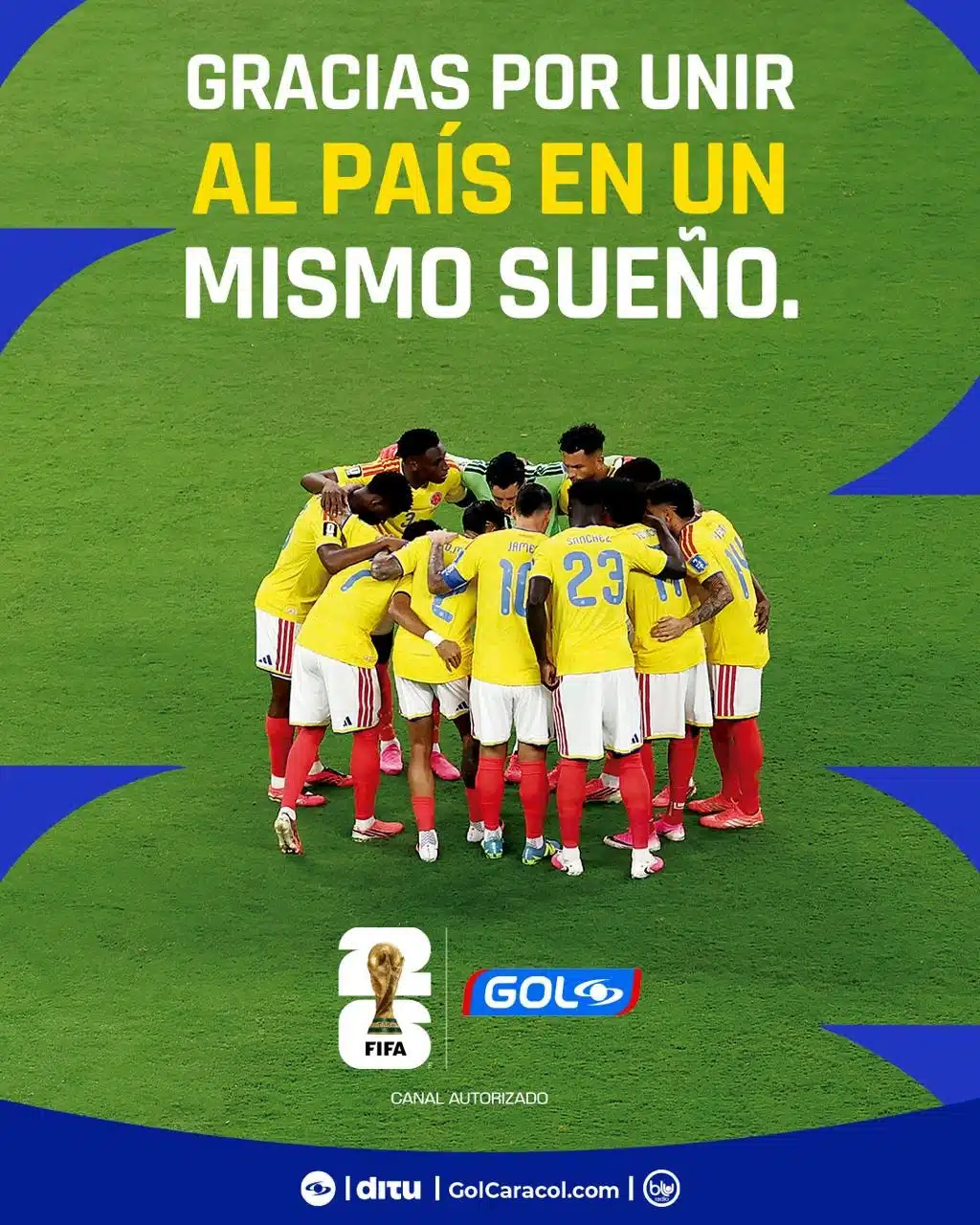 La selección Colombia unió a todo un país. Gracias, equipo por las alegrías