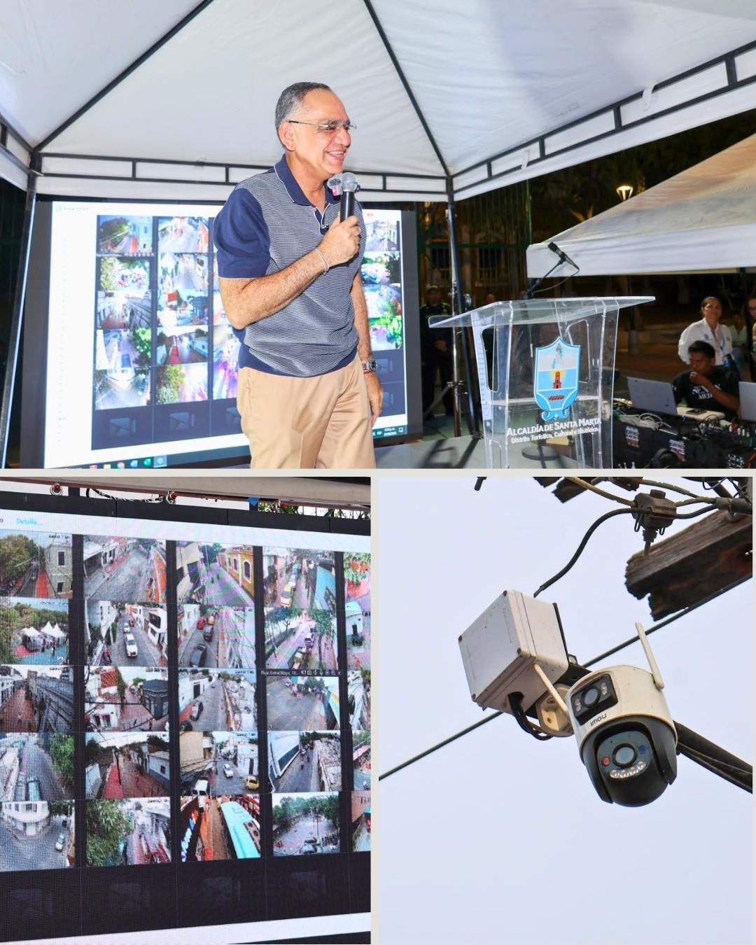 Alcalde Pinedo entrega sistema de cámaras de vigilancia en el Centro Histórico