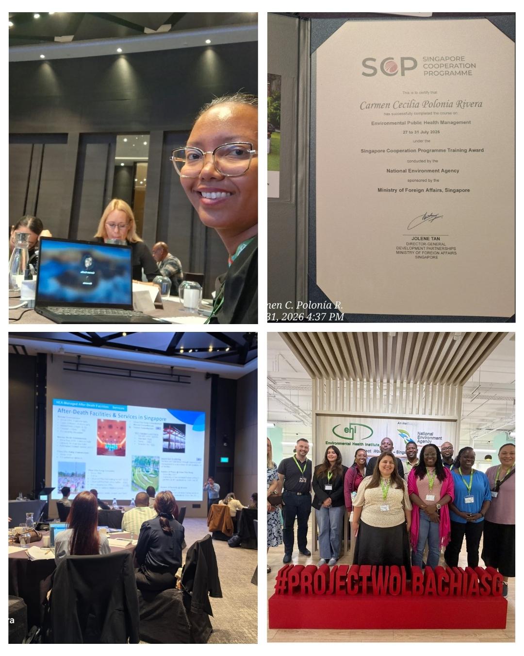 Egresada de UNIMAGDALENA representó a Colombia en programa internacional de salud pública ambiental realizado en Singapur, Asía