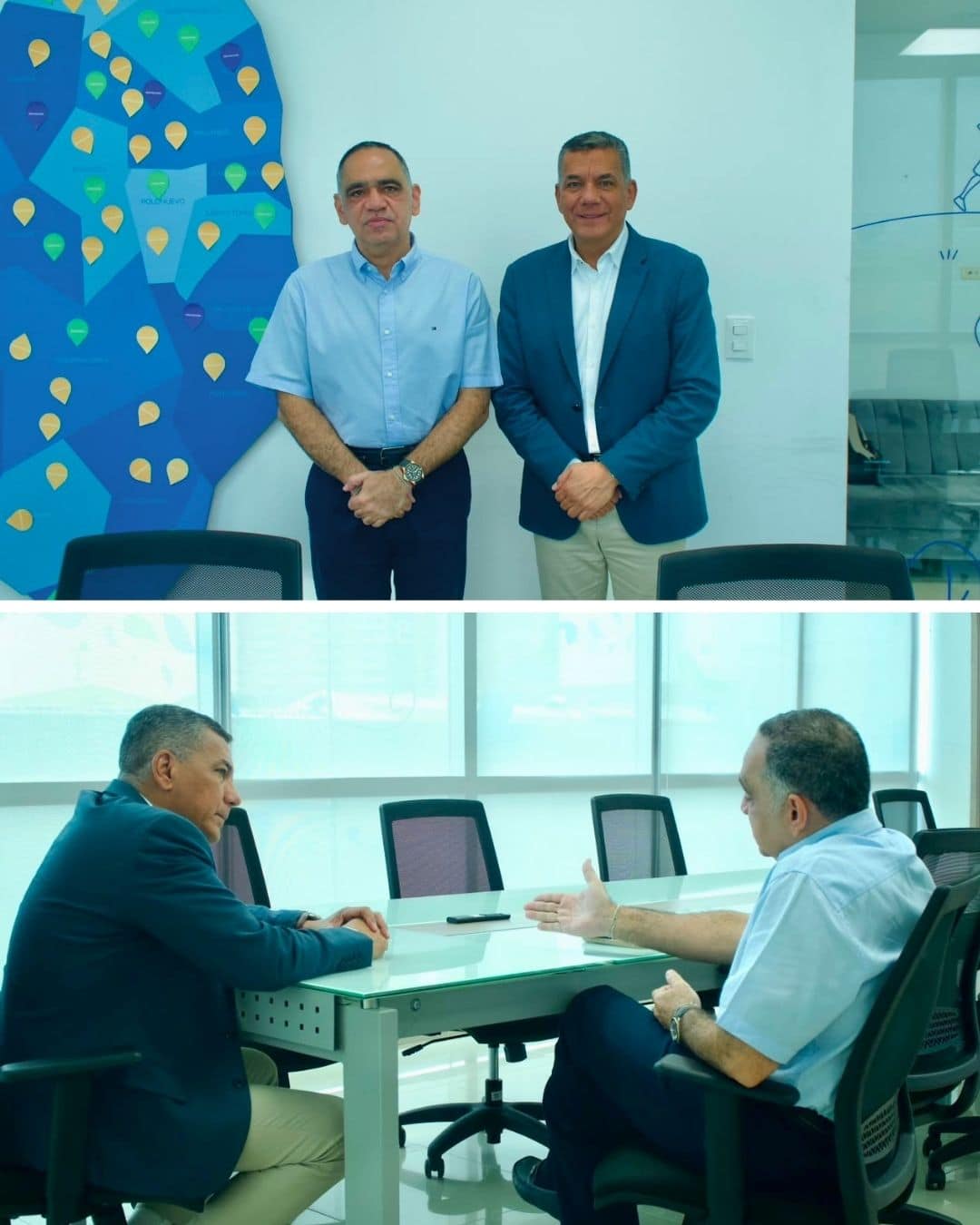 Primeros encuentros del alcalde Pinedo con el Gobierno electo