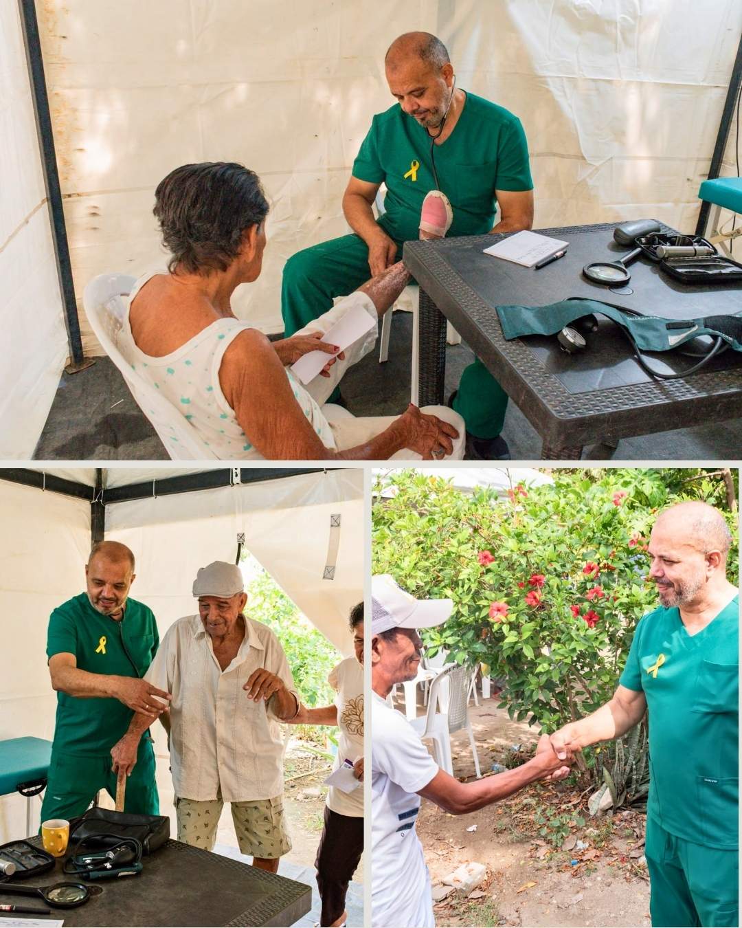 Más de 70 adultos mayores recibieron atención médica gratuita durante brigada en La Paz