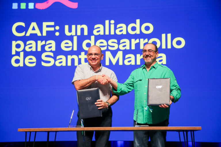 Alcalde Pinedo fortalece alianza estratégica con la CAF para impulsar la transformación de Santa Marta