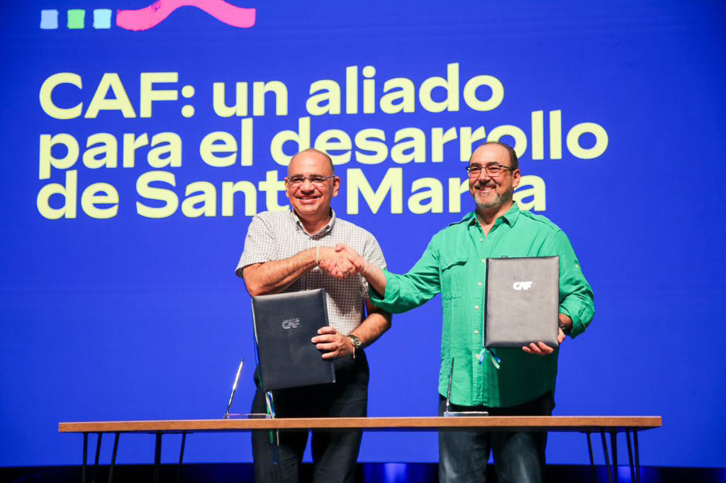 Alcalde Pinedo fortalece alianza estratégica con la CAF para impulsar la transformación de Santa Marta