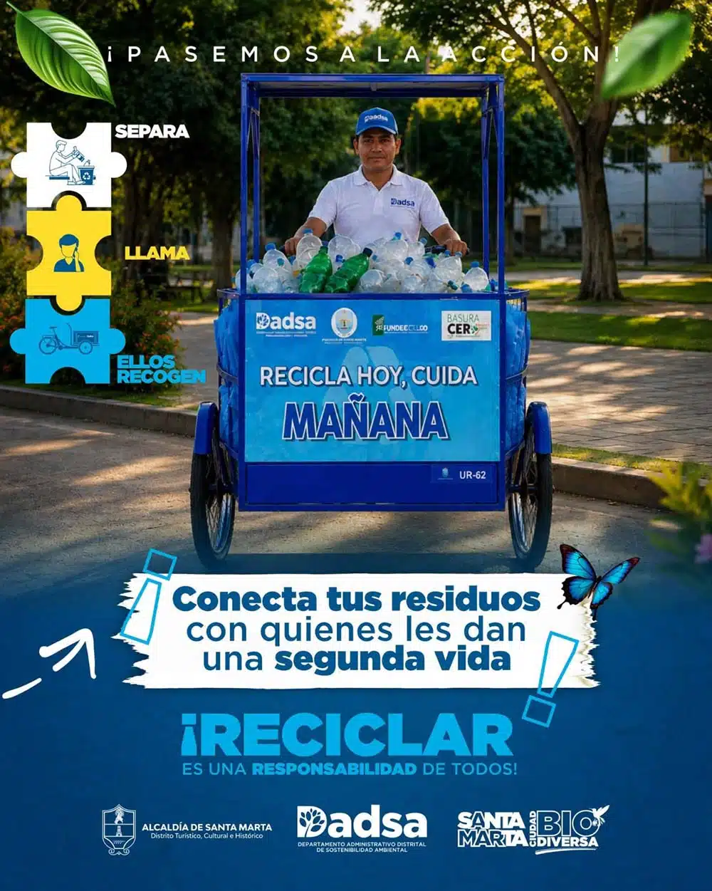 DADSA promueve el reciclaje en Santa Marta_